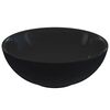 vidaXL Wash Basin Gloss Black &Oslash;28x10 cm Ceramic