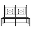 vidaXL Metal Bed Frame without Mattress with Headboard Black 120x200cm
