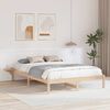vidaXL Bed Frame Natural 140 x 200 cm Solid Pine Wood