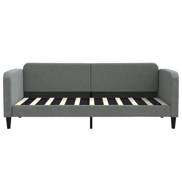 vidaXL Daybed with Mattress Dark Grey 90x190 cm Fabric