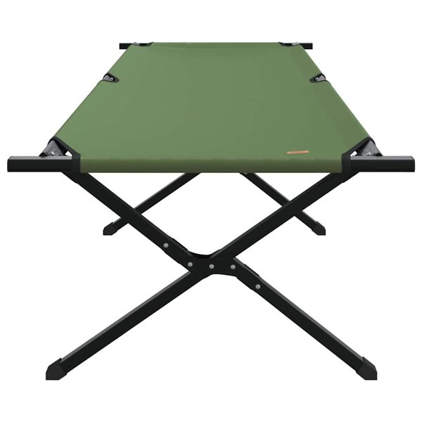 vidaXL Folding Camping Bed Manual Green 210 x 80 x 46 cm Oxford fabric