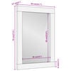 vidaXL Bathroom Mirror 50x70x2.5 cm Solid Wood Acacia and Glass