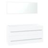 vidaXL Bathroom Furniture Set High Gloss White Engineered Wood