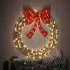vidaXL Wreath with 150 LEDs Warm white 121 x 121 x 10 cm PET