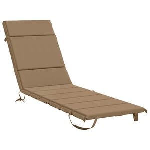 vidaXL Sunlounger Cushion GEMERT 100% Polyester Taupe 200 x 50 x 3 cm