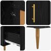 vidaXL Highboard Black Oak 69.5 x 31 x 115 cm Engineered Wood