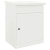 vidaXL Parcel Drop Box with Storage White 47.5 x 38 x 59 cm Steel