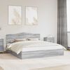vidaXL Storage Bed Grey Sonoma 180 x 200 cm Engineered Wood