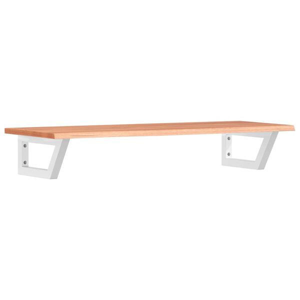 vidaXL Basin Shelf Wall Mounted Steel and Solid Wood Oak