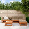 vidaXL Garden Lounge Set 7 pcs Wax Brown Solid Pine Wood