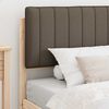 vidaXL Bed Frame with Upholstered Headboard Taupe 100 x 200 cm