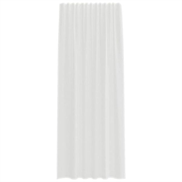 vidaXL Voile Curtains with Rod Pockets 2 pcs White