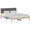 vidaXL Bed Frame with Headboard Brown 150 x 200 cm Solid Pine Wood