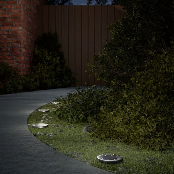 vidaXL Solar Ground Lights with Ground Spikes Outdoor 12 pcs Warm White