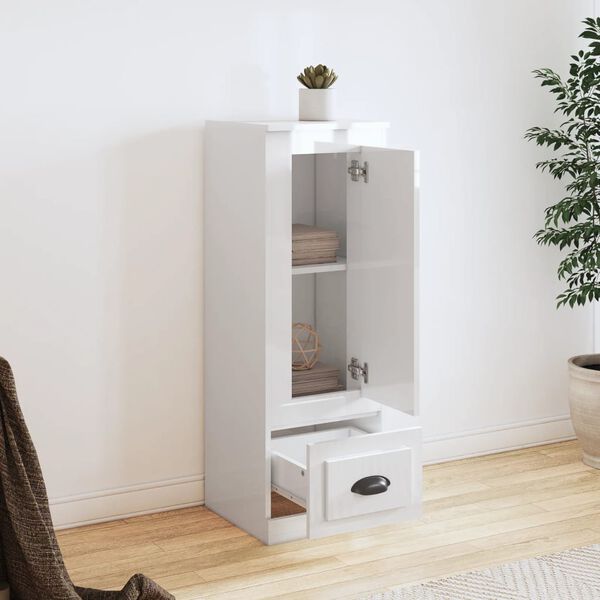 vidaXL Highboard High Gloss White 36x35.5x103.5 cm Engineered Wood