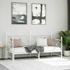 vidaXL Daybed with Trundle without Mattress White 90x190 cm Steel