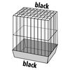 FLAMINGO Budgie Cage Saga 51x28x55 cm Black