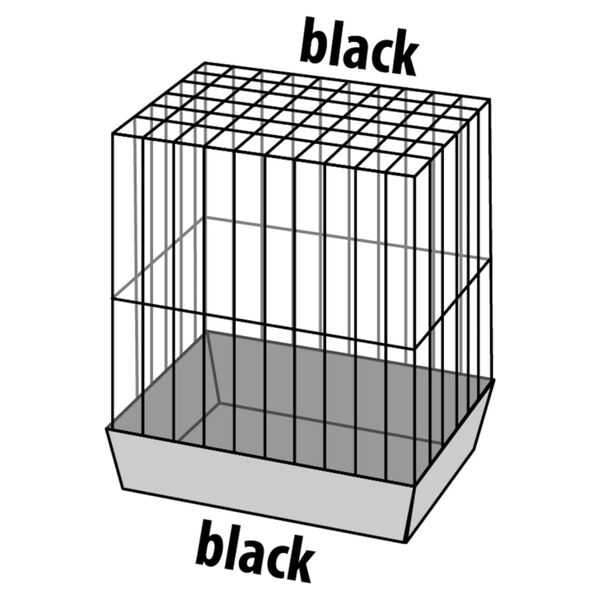 FLAMINGO Budgie Cage Saga 51x28x55 cm Black