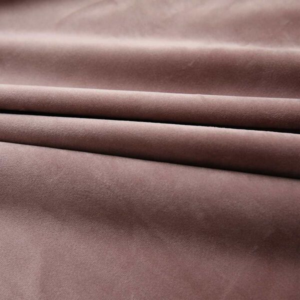 vidaXL Blackout Curtains 2pcs with Hooks Velvet Antique Pink 140x245cm