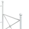 vidaXL Day Bed without Mattress White 90x190 cm Steel