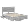 vidaXL Bed Frame with Drawer with Headboard Manual Engineered Wood