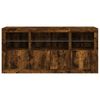 vidaXL Sideboard with LED Lights Smoked Oak 142.5x37x67 cm