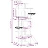 vidaXL Cat Tree with Sisal Scratching Posts Light Grey 191 cm