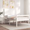 vidaXL Senior Bed without Mattress White Single Solid Wood