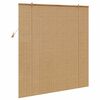 vidaXL Roller Blind with Curtains Manual Brown 140 x 160 cm Bamboo