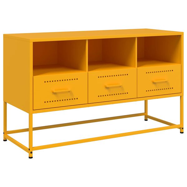 vidaXL TV Cabinet Mustard Yellow 100.5x39x60.5 cm Steel