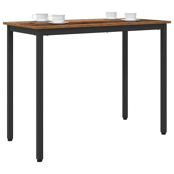 vidaXL Table Old Wood 100 x 50 x 76.5 cm Engineered Wood and Steel