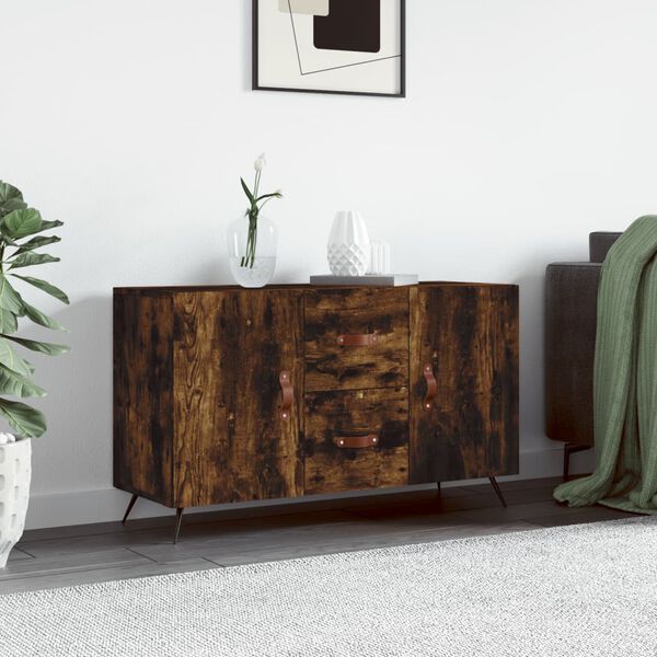 vidaXL Sideboard Smoked Oak 100x36x60 cm Engineered Wood