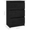 vidaXL Bedside Cabinets 2 pcs Black 40x29.5x64 cm Solid Pine Wood