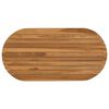vidaXL Table Top 90 x 45 x 3.5 cm Oval Solid Teak Wood Natural