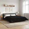 vidaXL Full Year Duvet Black 200 x 200 cm Microfiber and Teddy fleece
