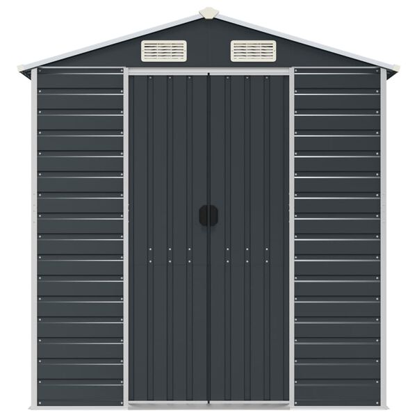 vidaXL Garden Shed Anthracite 191x300x198 cm Galvanised Steel