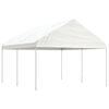 vidaXL Gazebo with Roof White 4.46x4.08x3.22 m Polyethylene