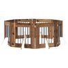 vidaXL Dog Gate with Stands 8 pcs Old Wood 60 x 60 cm Engineered Wood
