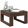 vidaXL Coffee Table with Infinity LED Brown Oak 50x53x30 cm