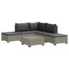 vidaXL 6 pcs Rattan Lounge Set with Cushions GENDT Natural Rattan