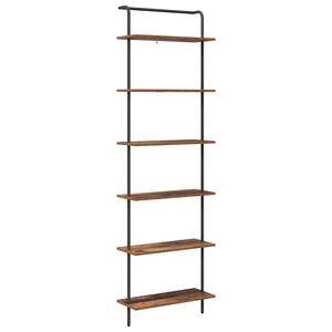 vidaXL Bookshelf 6-Tier 60 x 24 x 203 cm Engineered wood Old Wood