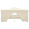 vidaXL Folding Gazebo with 4 Sidewalls 5x5 m Cream