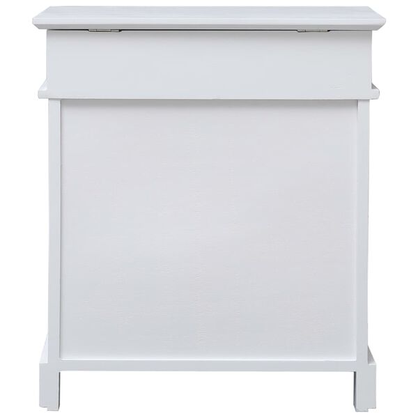 vidaXL Shoe Cabinet White 50x28x58 cm Paulownia Wood