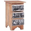 vidaXL Bedside Cabinet | Natural mahogany | Solid mahogany wood, iron