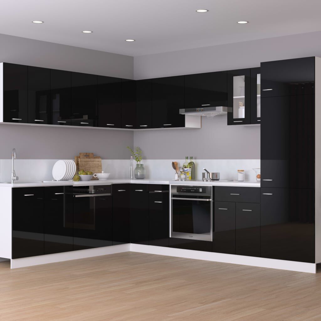 Black gloss kitchen cabinets sale