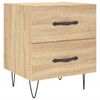 vidaXL Bedside Cabinets 2 pcs Sonoma Oak 40x35x47.5 cm Engineered Wood