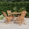 vidaXL 5 Piece Garden Dining Set Solid Wood Teak