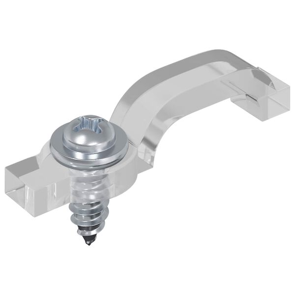 vidaXL LED Strip 4 pcs Black and Transparent 550 x 0.8 x 0.3 cm