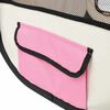 vidaXL Foldable Dog Playpen with Carrying Bag Pink 125x125x61 cm