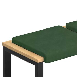 vidaXL Bench Cushion 2 pcs Corduroy Dark Green Depth 35 cm
